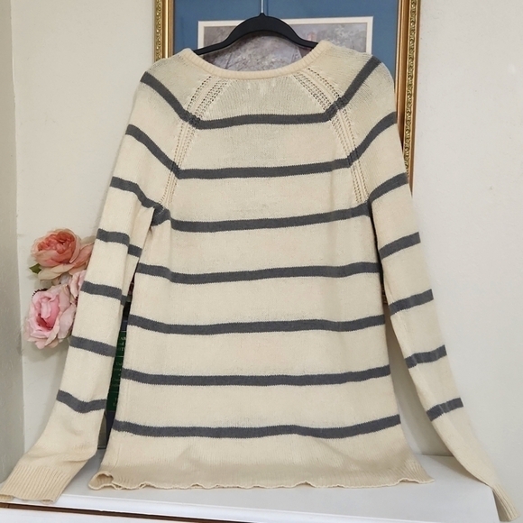 Pullover Wool Blend Sweater Tunic Size Large Fall Cozy Lagenlook Coastal - Picture 7 of 7